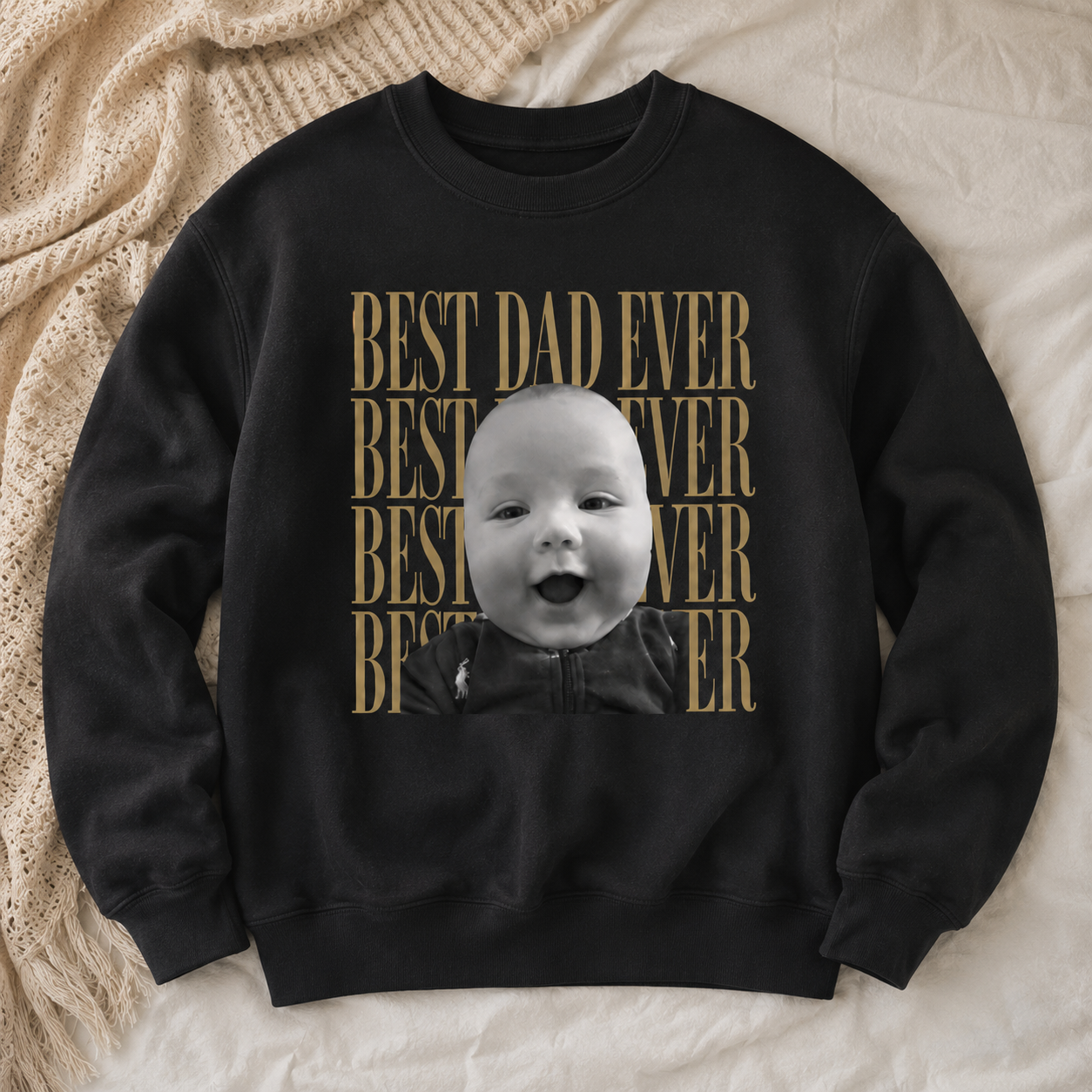 Personalized Dad Photo T-Shirt/Sweatshirt/Hoodie – Custom Father’s Day Gift from Kids