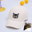 Custom Cat Photo Embroidered Dad Hat with Name, Personalized Cat Face Hat, Gift for Cat Moms, Cat Dads & Cat Lovers