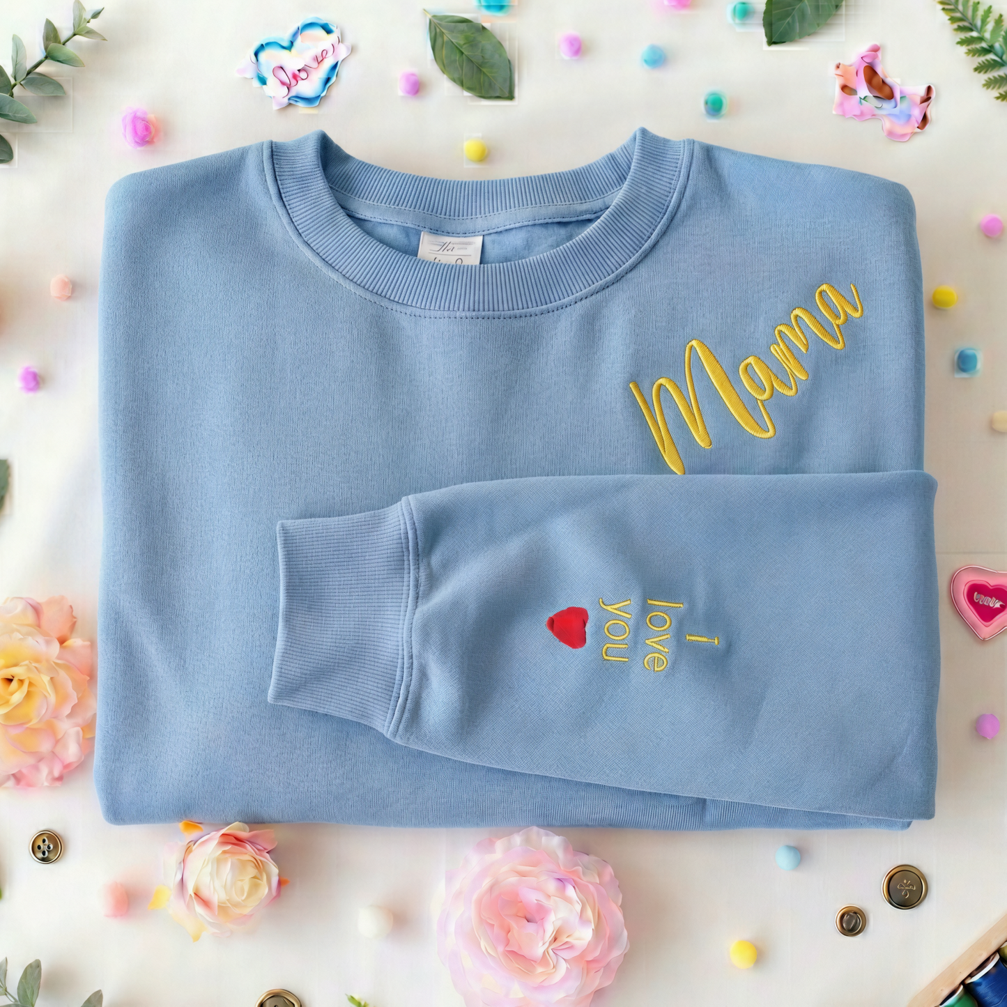 Mama Multi-pack: Embroidered Crewneck Sweatshirts & Hoodies