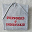 Funny Slogan Red Overworked & UnderFuker TShirt, Sweatshirt, Hoodie, Unisex Streetwear