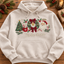 Tis the Season Christmas Sweatshirt & Hoodie – Embroidered Style Santa Claus, Christmas Tree, Wreath & Bow Graphic Crewneck Pullover, Festive Holiday Sweater, Cozy Winter Outfit, Secret Santa Gift for Women