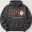 Tis the Season Christmas Sweatshirt & Hoodie – Embroidered Style Santa Claus, Christmas Tree, Wreath & Bow Graphic Crewneck Pullover, Festive Holiday Sweater, Cozy Winter Outfit, Secret Santa Gift for Women