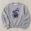 Floral Master Sword & Shield Embroidered Sweatshirt, Zelda Inspired Gamer Hoodie, Fantasy Video Game Apparel.
