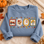 Autumn Harvest Embroidered Sweatshirt & Hoodie – Farmhouse Fall Graphic Crewneck Pullover, Pumpkin Tractor, Duck & Floral Design, Cozy Thanksgiving Gift for Women