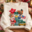 Thanksgiving Parade Embroidered Sweatshirt & Hoodie – NYC Christmas Graphic Crewneck Pullover, Santa Claus, Turkey, Gingerbread Man & American Flag Design, Cozy Holiday Outfit, Thanksgiving Gift