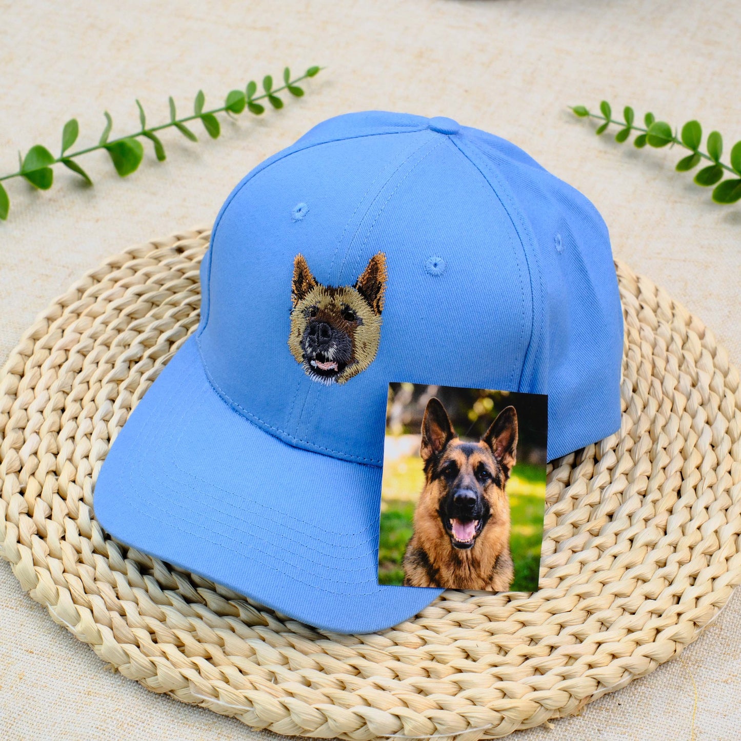 Custom Dog Photo Embroidered Dad Hat with Name, Personalized Dog Face Hat, Dog Mom Gift, Dog Dad Gift
