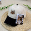 Personalized Cat Face Embroidered Two-Tone Baseball Cap with Name, Custom Cat Photo Hat, Cat Mom Gift, Cat Dad Gift
