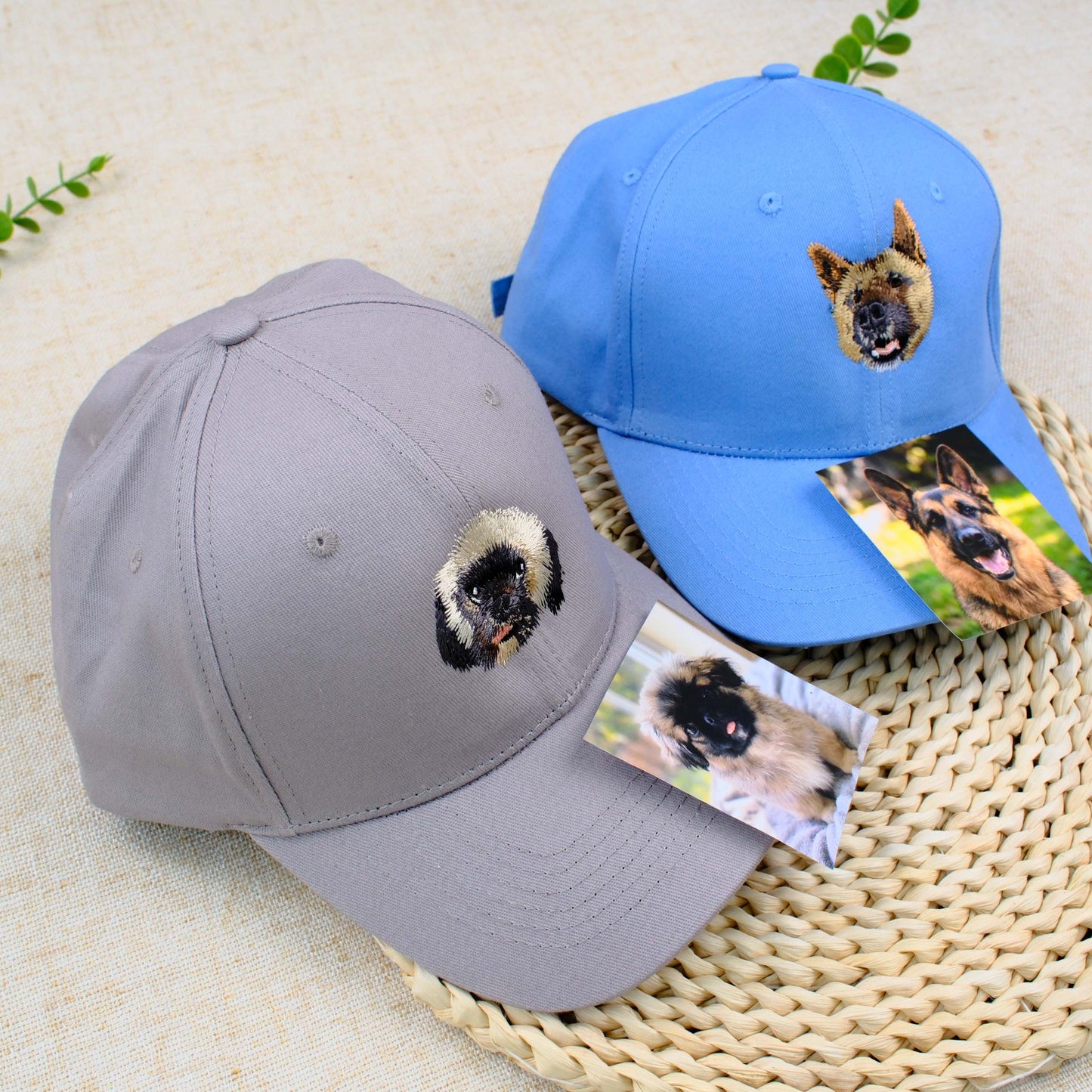 Custom Dog Photo Embroidered Dad Hat with Name, Personalized Dog Face Hat, Dog Mom Gift, Dog Dad Gift