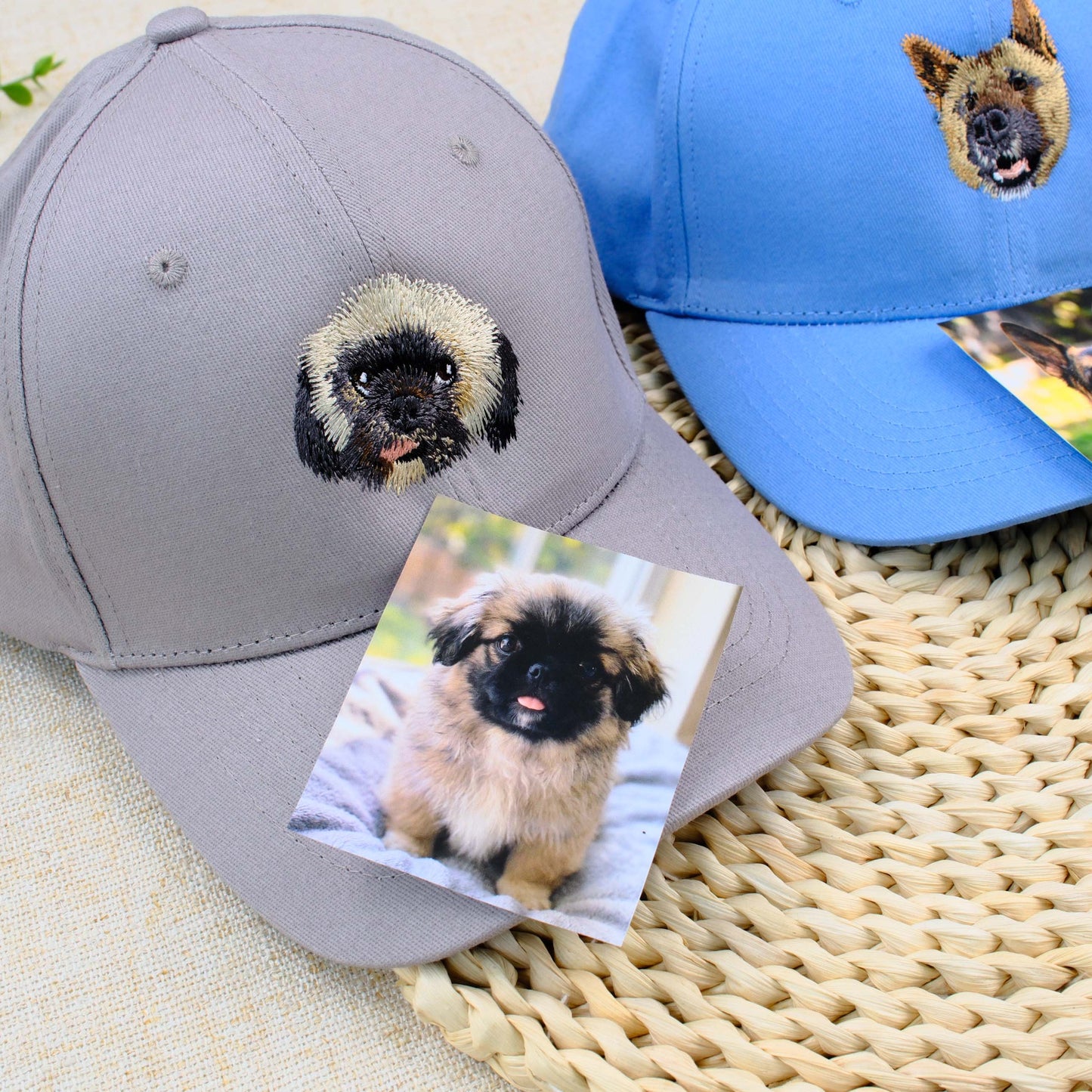 Custom Dog Portrait Embroidered Cap, Personalized Cat Photo Hat, Turn Your Pet Picture Into a Hat