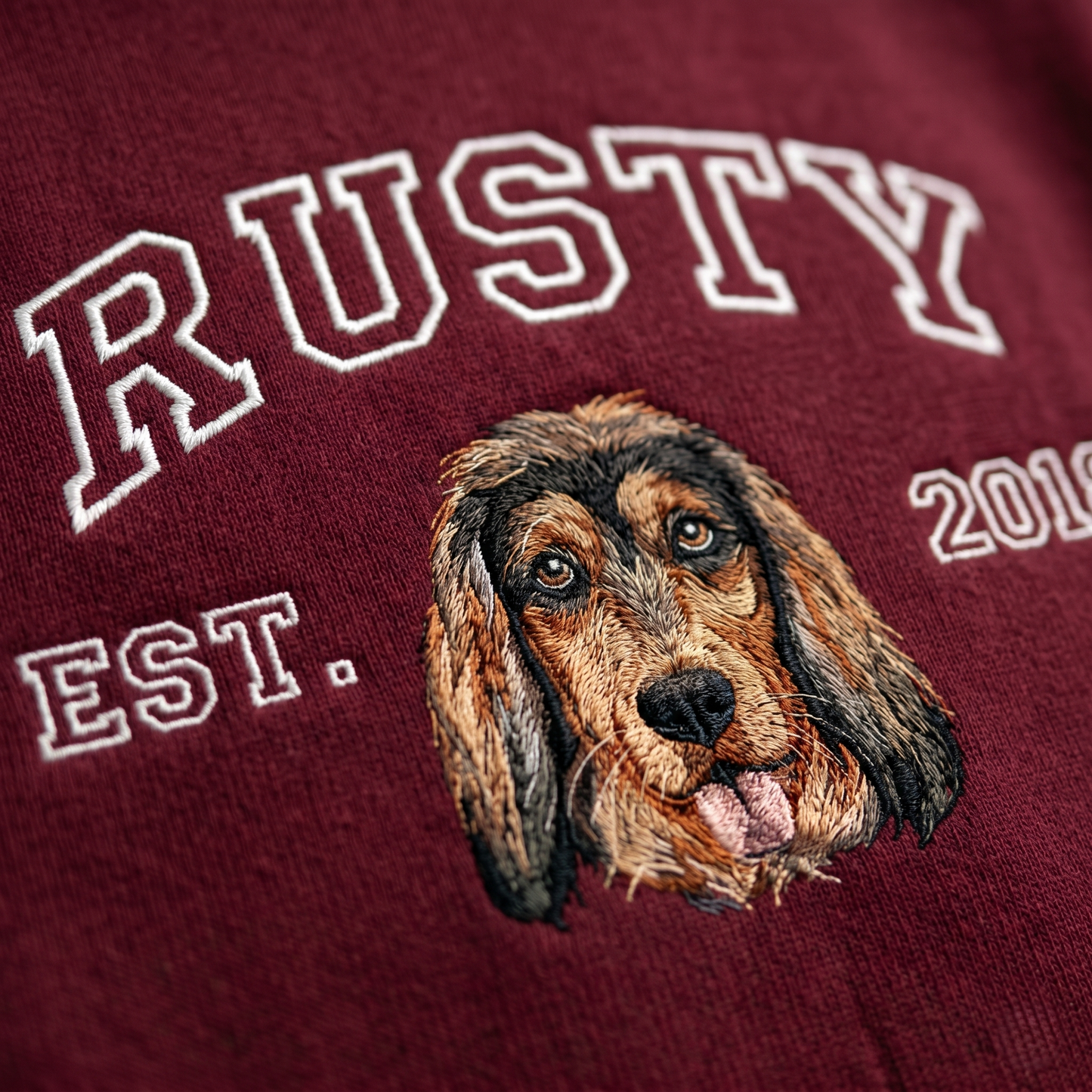Embroidered Pet Portrait Organic Sweatshirt