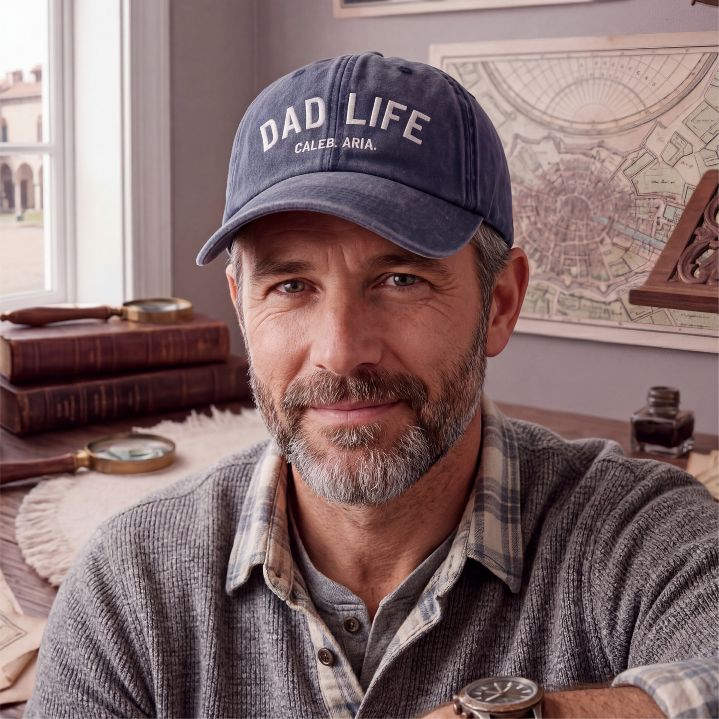 Custom Dad Life Hat with Kid Name, Personalized Embroidered Gift for Dad Father's Day