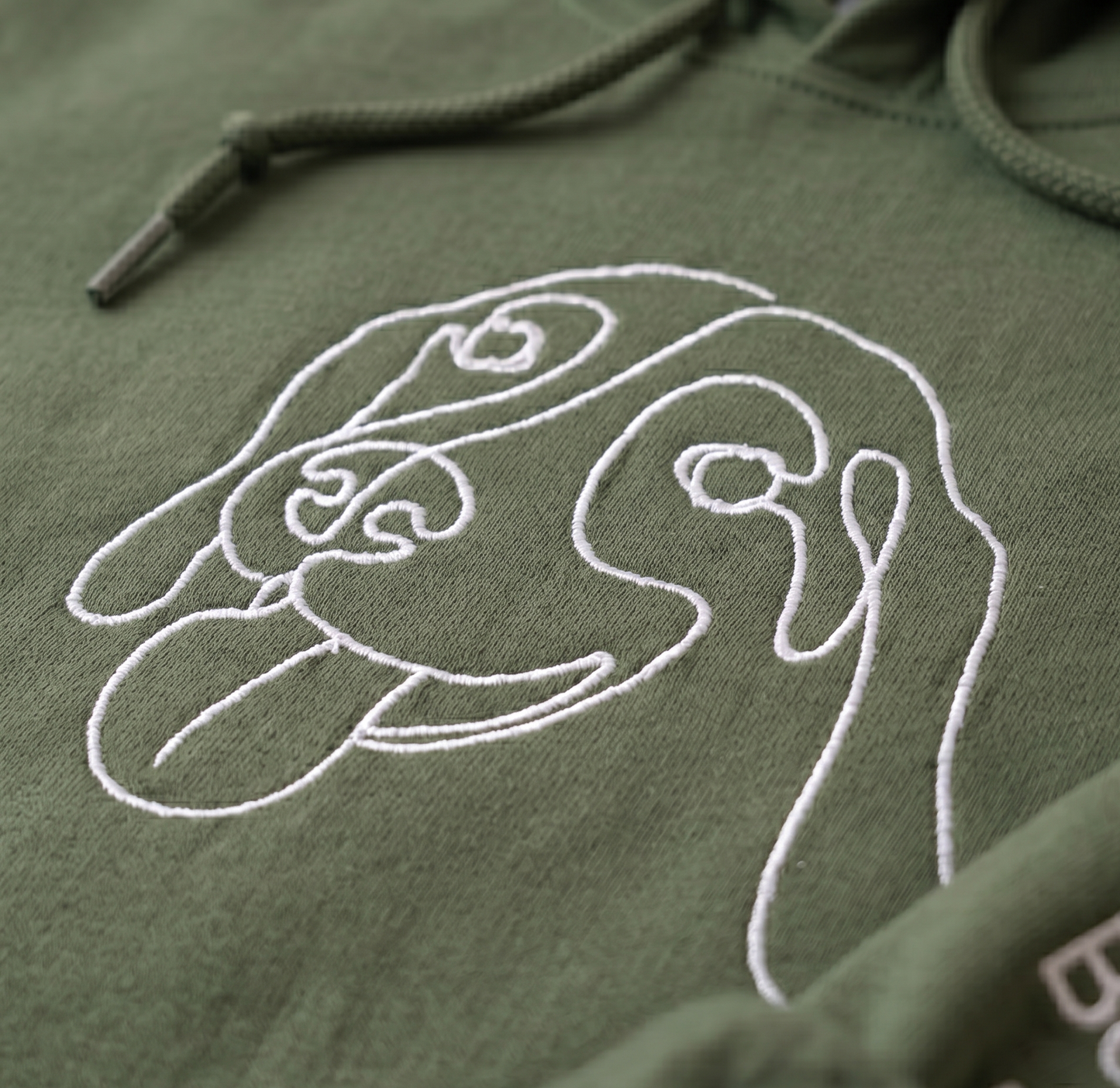 Custom Embroidered Hoodie Pet Line Drawing with Pet Portraits