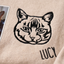 Custom Pet Facial Portrait Embroidered Outline Hoodie Sweatshirt