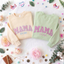 Custom Embroidered Glitter Vinyl MAMA Sweatshirt-Gift For Mom & Grandma