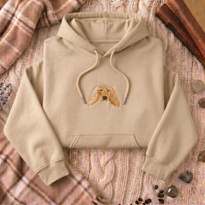 Embroidered Pet Portrait Organic Hoodie/Sweatshirt