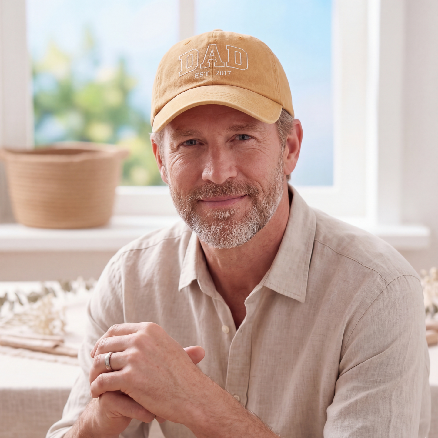 Custom Grandpa EST Hat, Personalized Embroidered Gift for Grandpa Dad Father's Day