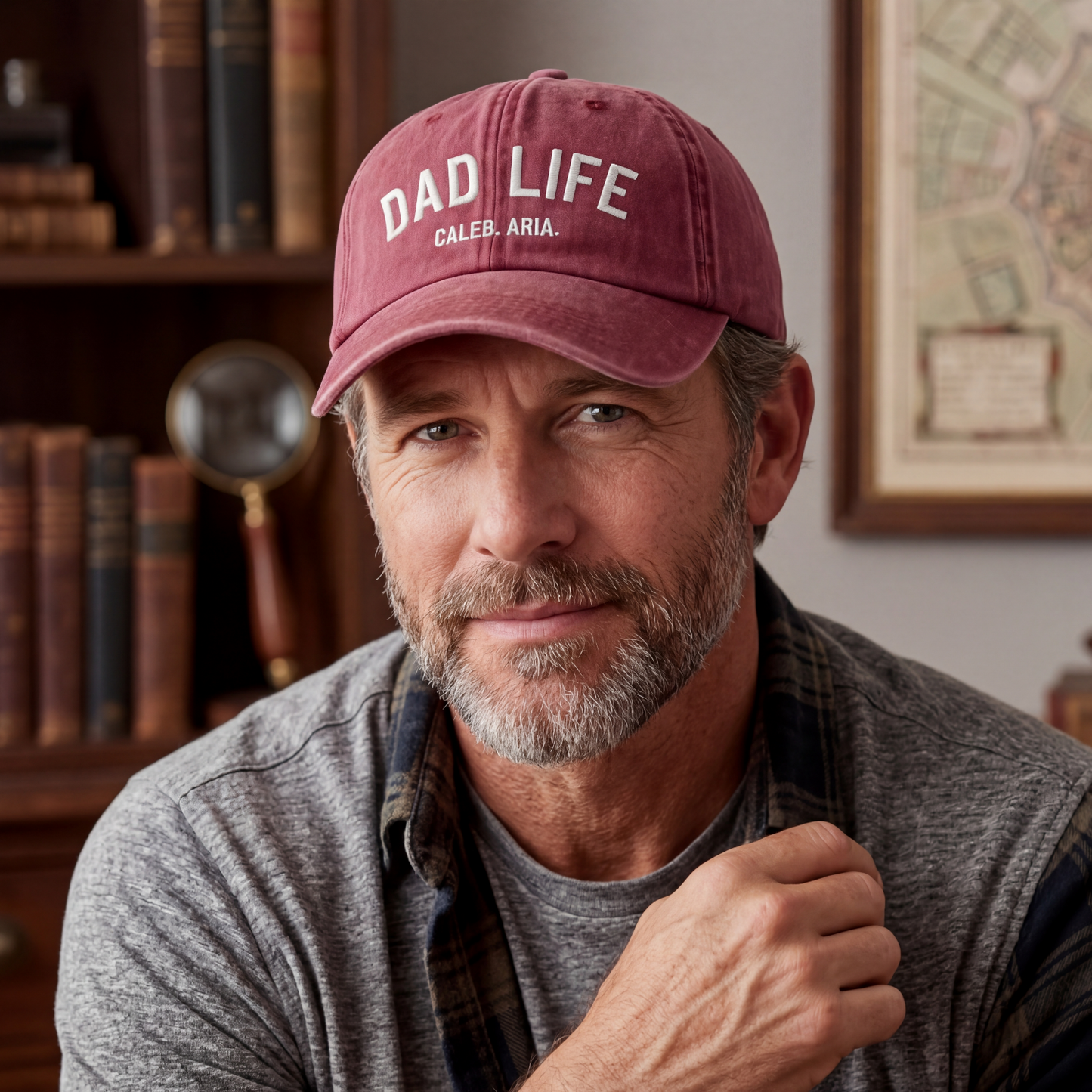 Custom Dad Life Hat with Kid Name, Personalized Embroidered Gift for Dad Father's Day