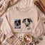 Custom Pet Facial Portrait Embroidered Outline Hoodie Sweatshirt