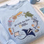 Embroidered Go With The Flow Sweatshirt, Ocean Shirt, Marine Animals Shirt, Marine Life Gifts, Aquarium Lover Gift, Coastal Pullover, Classic Styles, Never Go Out of Fashion, Vintage Fashion, Classic Styles for Everyone