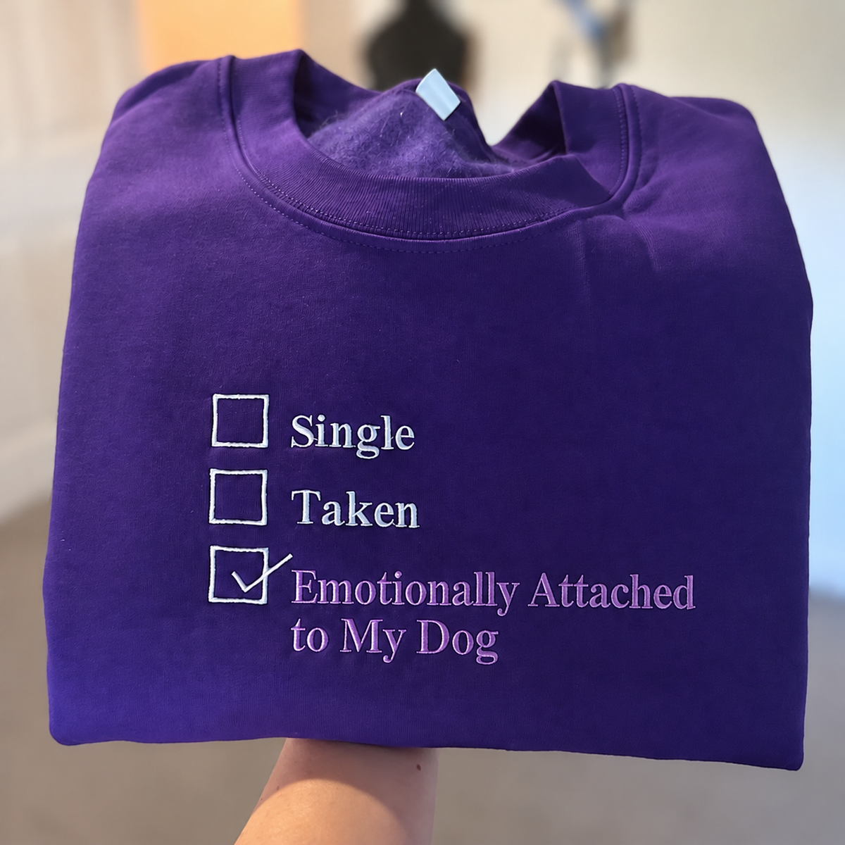 Custom Mentally Taken Embroidered Sweatshirt, Personalized Name Crewneck, Funny Relationship Status Shirt, Custom Text Gift