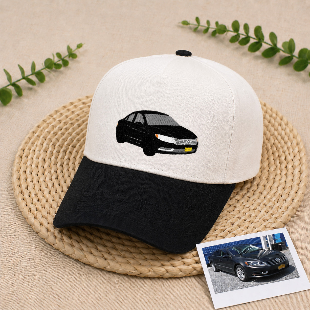 Personalized Custom Car Photo Embroidered Baseball Cap – Vehicle Portrait Dad Hat, Adjustable Gift for Car Lovers
