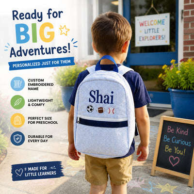 Personalized Toddler Backpack – Custom Name Preschool Backpack for Kids