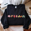 Embroidered Organ Friends Sweatshirt – Cute Anatomy Crewneck & Hoodie, Healthcare Student Gift