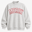 Merry Christmas Outline Letter Sweatshirt & Hoodie – White Red Graphic Mock Neck Pullover, Vintage Cozy Winter Holiday Gift