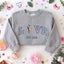 Personalized Embroidered Photo Couple LOVE EST Year Sweatshirt/Hoodie