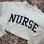 Embroidered NURSE Varsity Font Mock-Neck Sweatshirt | Nurse Mockneck Embroidery - Sweatshirt - Hoodie