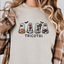 Tricotri Halloween Embroidered Crewneck Sweatshirt, Spooky Unisex Embroidered Sweater