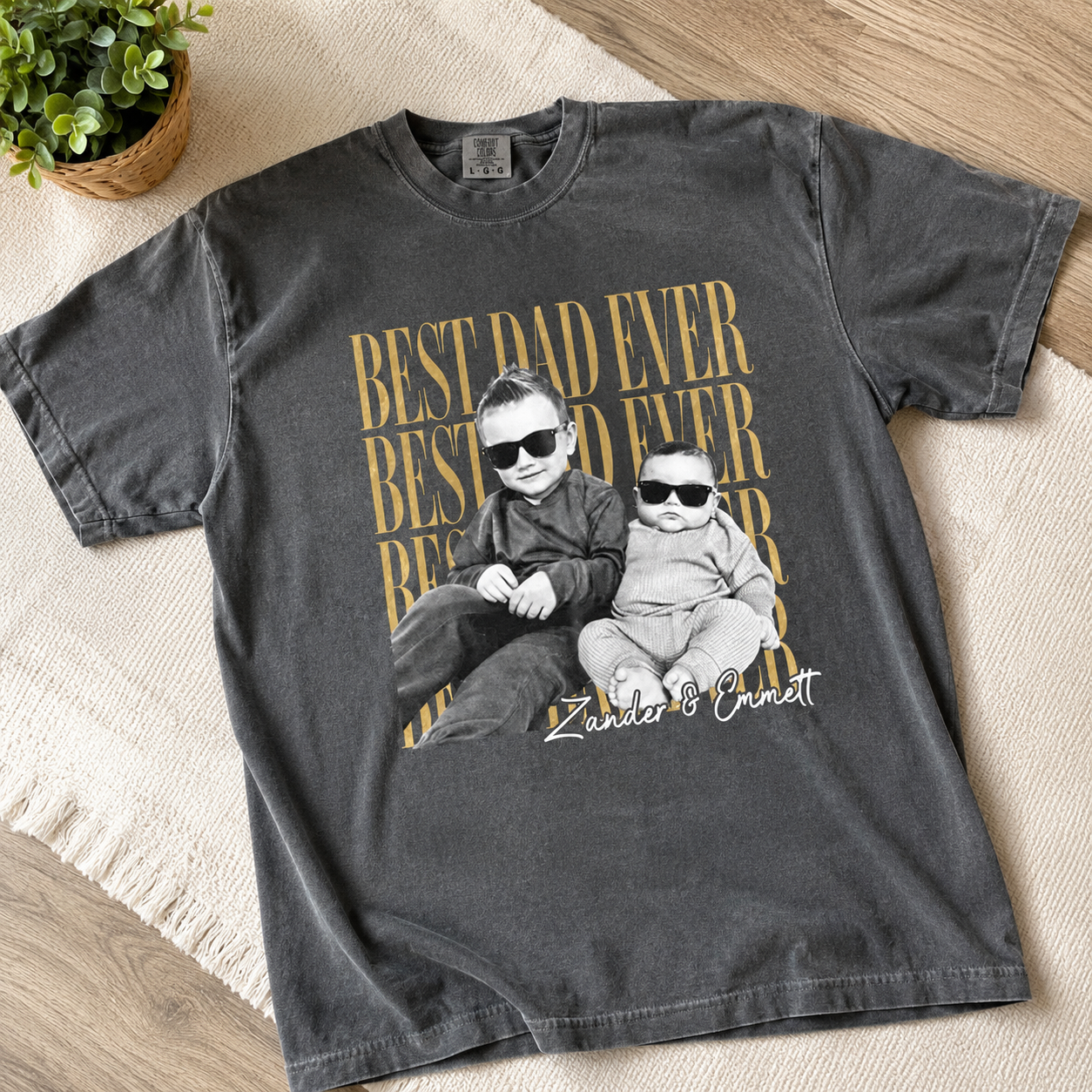 Personalized Dad Photo T-Shirt/Sweatshirt/Hoodie – Custom Father’s Day Gift from Kids