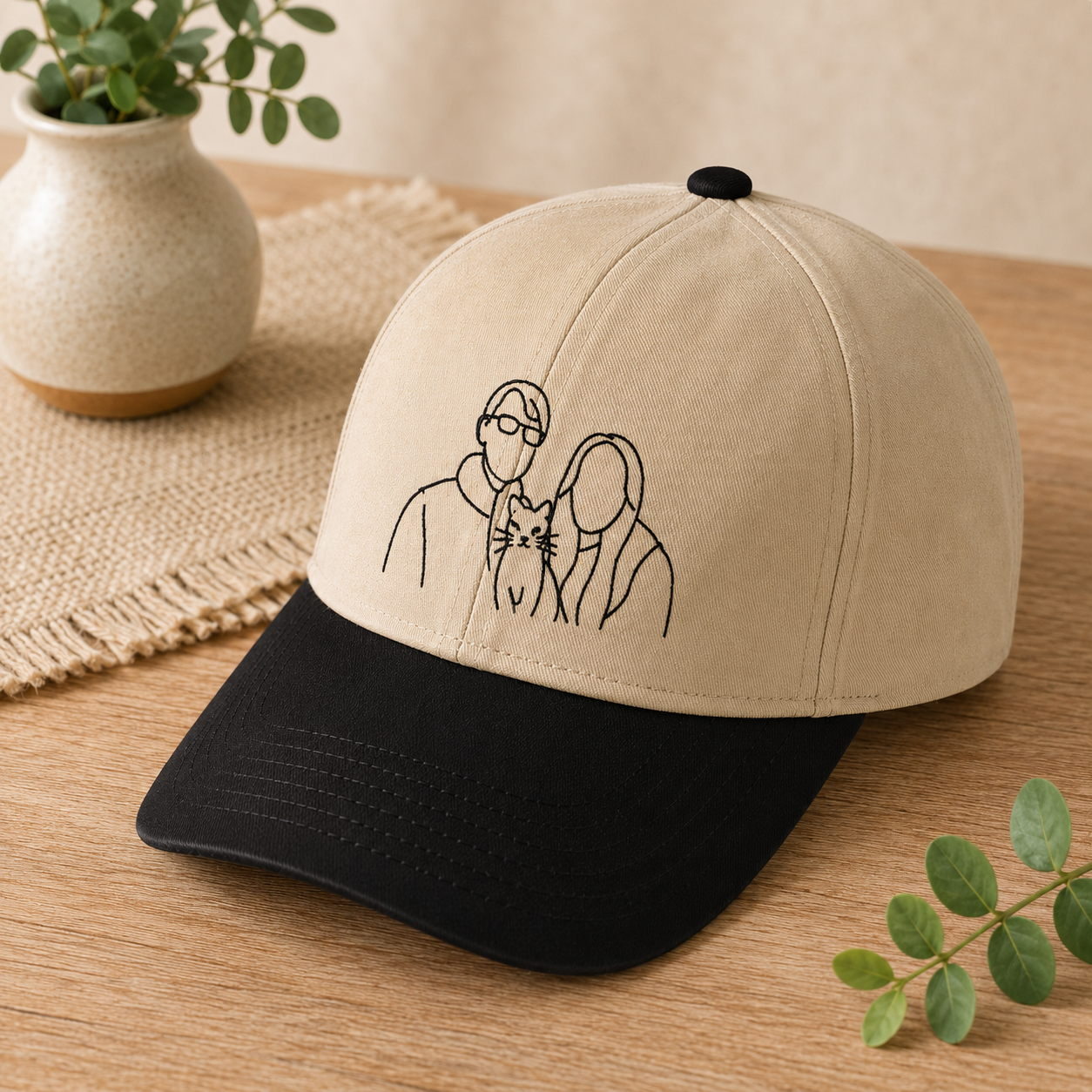 Romantic Couple Gift Personalized Couple Dad hat with Your Photo--Dad hatfor Boyfriend Girlfriend, Personalized Anniversary & Valentine’s Day Gift