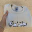 Embroidered Halloween Ghost Cat Sweatshirt