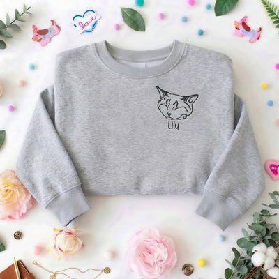 Cat Lover Multi-pack: Embroidered Crewneck Sweatshirts & Hoodies
