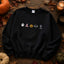 Cute Halloween Icons Embroidered Sweatshirt – Pumpkin Ghost Fall Crewneck & Hoodie