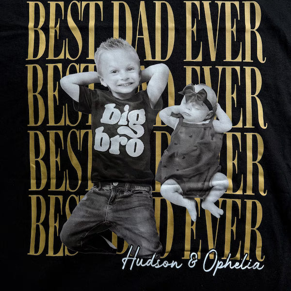 Personalized Dad Photo T-Shirt/Sweatshirt/Hoodie – Custom Father’s Day Gift from Kids