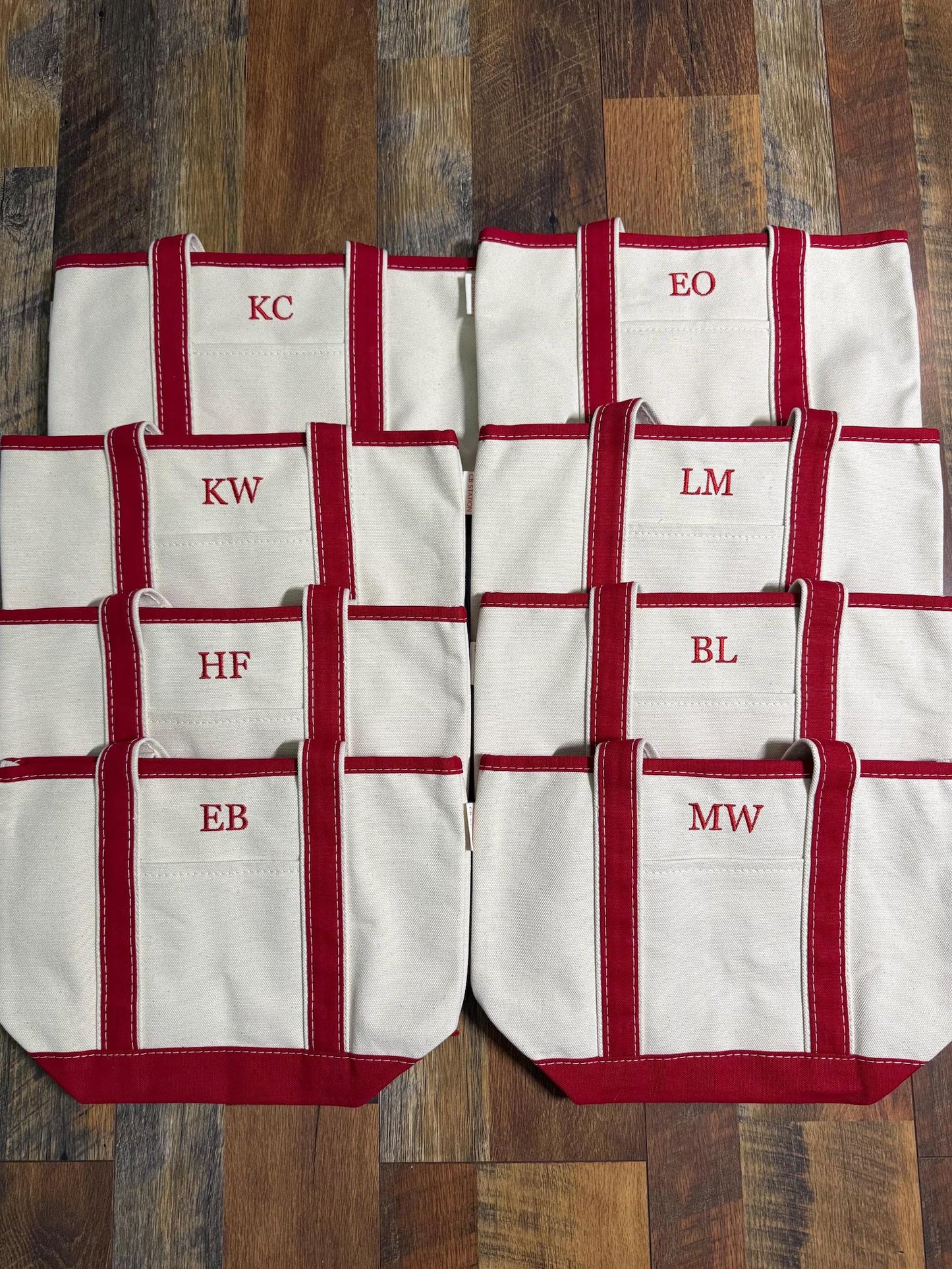 Custom Embroidered Tote Bag, Personalized Bridesmaids Boat Tote gift, Bachelorette Gifts