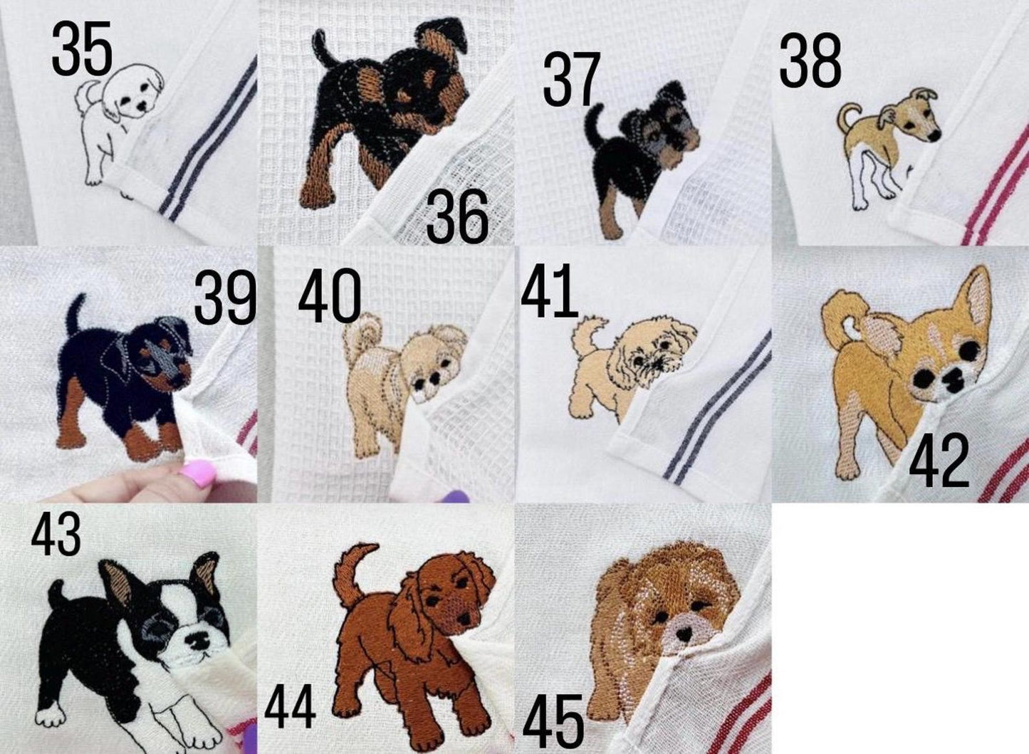 Personalized Pet Embroidered Kitchen Towel – Perfect Gift for Pet Lovers