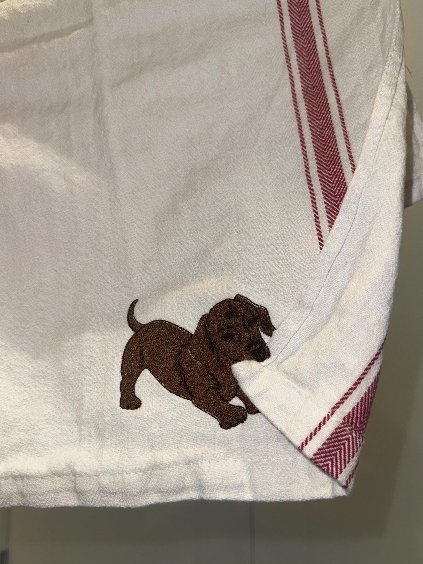 Personalized Pet Embroidered Kitchen Towel – Perfect Gift for Pet Lovers