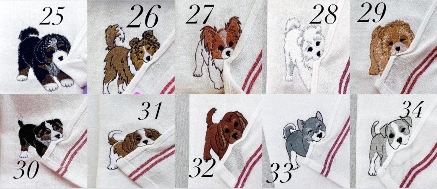Personalized Pet Embroidered Kitchen Towel – Perfect Gift for Pet Lovers