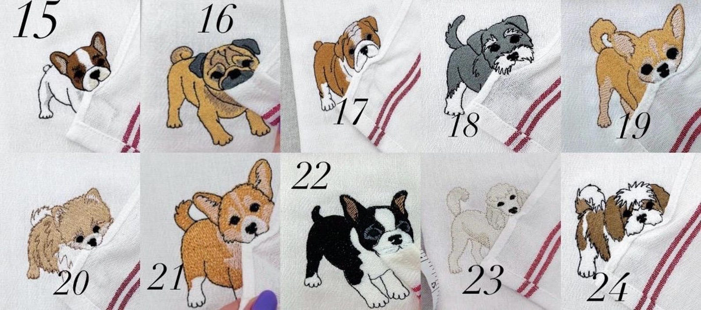 Personalized Pet Embroidered Kitchen Towel – Perfect Gift for Pet Lovers