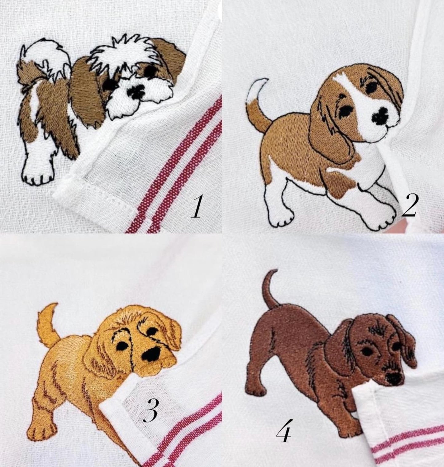 Personalized Pet Embroidered Kitchen Towel – Perfect Gift for Pet Lovers