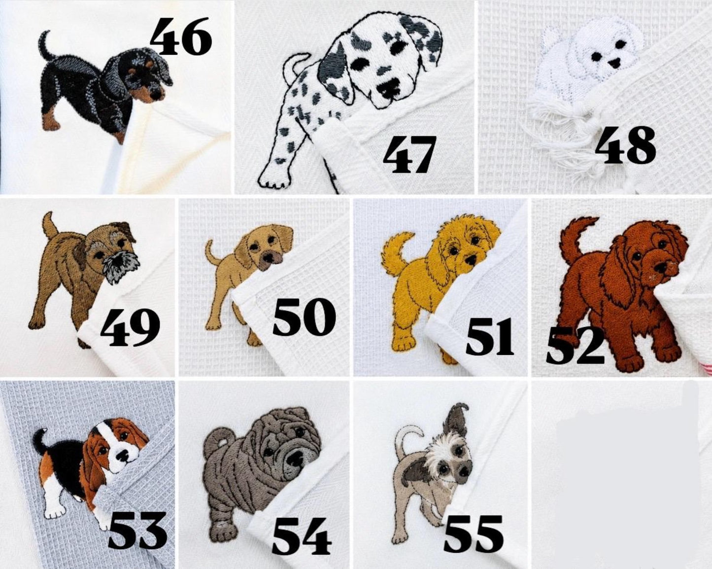 Personalized Pet Embroidered Kitchen Towel – Perfect Gift for Pet Lovers