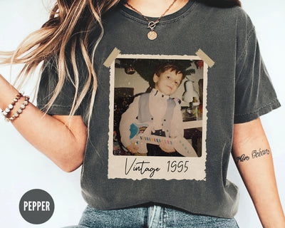 Custom Vintage Photo And Year Shirt, Custom Shirt With Picture Personalized 30th Birthday Gift Vintage 30th Birthday Party Vintage Est Shirt