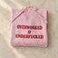 Overworked & Underfucked Embroidered Sweatshirt – Funny Adult Humor Crewneck, Sarcastic Work Life Gift