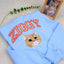 Personalized Embroidered Sweatshirt with Pet Portraits and Names