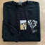 Custom Pet Facial Portrait Embroidered Outline Hoodie Sweatshirt